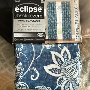 2 blackout eclipse panels- Jacobean indigo